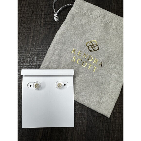 Kendra Scott Pink & Gold Stud Earrings New With Dust Bag - Picture 5 of 5